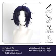 Yewell Blue Cosplay Wig Role-Playing Headgear Daily Series Japanese Cosplay Headgear Series Multi-Style Interpretation Of Cartoon Anime Suitable For Private Parties Daily Role-Playing Halloween - Navy Blue - View 5