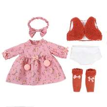14pcs 16-18in Children Doll Pink Outfit Set, Rompers, Dresses, Jackets, Headbands, Fun Toy Doll Clothes, Children Birthday Gift, Gift For Kids, Doll Not Included - Multicolor - View 10