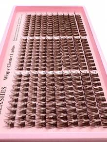 240pcs/300pcs 3D Mixed Length Eyelash Extensions, Thick Natural Eyelash Extensions 10-16mm Mixed Single Lashes, Large Capacity Natural Curl Eyelashes And Soft Lightweight Individual False Eyelashes For Home Daily Makeup DIY Eyelash Extensions - D - View 8