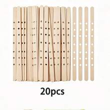 10件裝木製蠟燭燭芯固定座 單孔/多孔 DIY 蠟燭製作工具 燭芯固定棒 - 原色 - 查看 9
