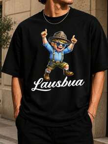 Men T-Shirts - 黑色 - 查看 1