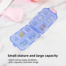 1pc Travel Pill Box, Portable Foldable Small Medicine Box, Daily Medicine Storage Box, Suitable For Storing Pills, Jewelry, Accessories, Can Be Put In Travel Bag Or Pocket,Back To School - Multicolor - View 2