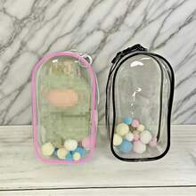 1pc Transparent Doll Storage Bag, PVC Dust-Proof Display Box, Portable Doll Carrying Bag & Backpack Charm, Large Capacity Plush Doll Storage Bag (Doll Not Included) - Multicolor - View 4
