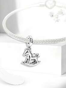 1 Piece Of Fashionable 925 Sterling Silver Mushroom Bead With Diamonds, Suitable For Women's Bracelets And DIY Jewelry Making - Style 1 - View 7