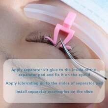 1 Set Of 4pcs Eyelash Separators, For Eyelash Extensions, Eyelash Transplant, Silicone Pad, Reusable, Suitable For Beginners And Professional Salon Makeup Artists (9 Colors) - Multicolor - View 2