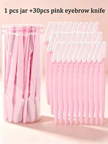 48 piezas Kit de herramientas para dar forma a las cejas para principiantes, Herramientas de maquillaje Navaja para cejas unisex, Herramientas de depilación - Multicolor - Ver 2