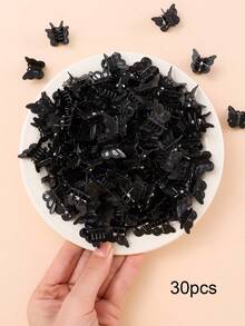 60pcs Sweet & Cute Mini Colorful Butterfly Hair Clips, Suitable For Girls, Mother's Day Gift. - Black - View 10