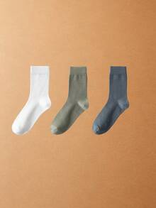 1/3/7 Pairs Men's Mid-Calf Socks, Thin Business Mid-Calf Socks, Mesh Breathable Moisture-Wicking/Anti-Odor Sports Socks, All-Season Versatile, Street Hip-Hop Style, Soft Breathable, High Elasticity Moisture-Wicking, Durable And Comfortable Fit; Suitable For Daily Streetwear, Street Photography, Outdoor Light Sports, Men's Casual Sports Socks, Ideal Gift For Men - Multicolor - View 15