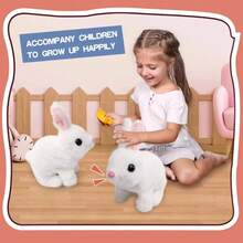 Interactive Electric Plush Bunny With Sound And Movement - White - View 8
