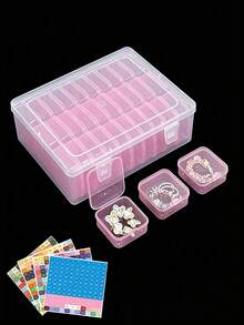 1 Set 30-Compartment Storage Box, Diamond Painting Accessories Storage Box, DIY Handmade Tools Jewelry Beads Mini Storage Box, Art Supplies And Diamond Painting Enthusiasts Gift - Multicolor - View 8