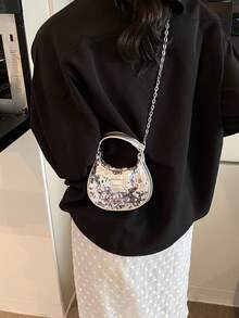 Fashionable Sparkling Mini Handbag, Cute Crossbody Bag, Adorable Mini Shoulder Bag, Essential Holiday Gift - A - View 4