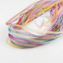 40pcs 6mm Thin Chiffon And Organza Ribbon, Suitable For Gift Wrapping & Decoration, Wedding Bouquets, Party Garlands And Lace Fabric - One Size Fits All - View 4