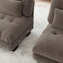 Cloud Sofa Double Chenille 2 Seats With Cushions Pillows - Brown 2 Seat - View 9