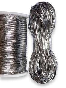 Metallic Cord Wire 0.5mm 1mm 1.5mm 3mm - Silver Gold - Silver 3mm - View 1