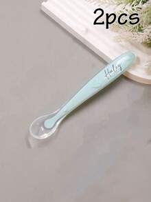 1/2 Set Customized Silicone Spoon, Personalized Tableware Set, Customized Name Engraved Spoon Set, Customizable Name Tableware, Customized Tableware Set, Personalized Gift - Style a - View 12