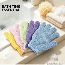 1pc Double-Sided Exfoliating Bath Glove, Suitable For SPA, Massage And Body Scrub, Body Scrub Bath Accessory, Daily Cleaning And Hygiene Care - Multicolor - View 2