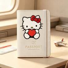 1pc Sanrio Foldable Multi-Function Fashion IP Passport Holder With Vibrant Hello Kitty Cartoon Print Design Illustration, Outdoor Commute IP Passport Holder, Portable IP Passport Holder, Travel Shopping First Choice, Practical Holiday Gift - Multicolor - View 6