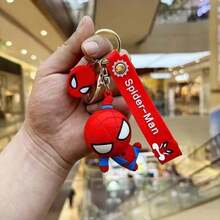 1pc Keychain Cute Gift, Cartoon Christmas Decoration Bag Accessory Keychain Set, Party Favor Party Decoration Accessory, Decorative Bag Charm And Collectible, Anime Bag Pendant Car Key Ring Gift Pack, Cute High-Quality Mini Figurine - A - View 2