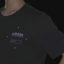 Adidas (ADIDAS) Small Linear Logo Tee Pure Cotton Sports Casual Short Sleeve Crew Neck T-Shirt JI9076 - Black - View 10
