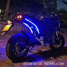 2 luces LED de señalización para motocicleta, luces de circulación diurna, tiras decorativas impermeables, luces de freno secuenciales - Versión básica - Ver 6