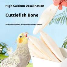 Desalinated Cuttlebone Chewing Toy And Beak Grinding Snack, Natural Calcium Supplement For Birds, Parrots, Reptiles, Turtles, Durable Cage Accessory, Daily Treat For Small Pets - 8-10 - View 2