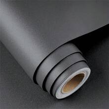 1 Rolle Selbstklebende Abziehen- Und Aufkleben Dunkelgraue Tapete, Wasserdicht, Ölbeständig, Dickes Material Vinylfolie, Geeignet Für Schrankwände, Arbeitsplatten, Schreibtische Und Türen - Dunkelgrau - Übersicht 10