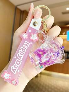 Summer Fresh Color Series Cup Shaped Keychain, Unisex Key Ring, Keychain Pendant, Backpack Charm, Party Gift For Friends - Multicolor - View 14