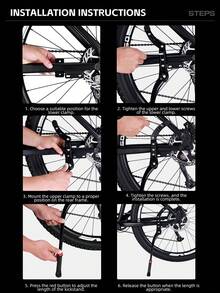 WEST BIKING Upgraded Aluminum Alloy Bicycle Kickstand Sturdy And Durable Freely Adjustable Angle Bike Stand Built In Spring Strong Support Cycling Kickstand Suitable For MTB Road Bikes Bicycle Accessories - Multicolor - View 8