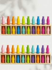 2/1 Set Mini Bottle Matching Guessing Game, Creative Casual Interactive Desktop Game, Suitable For Birthday Holiday Party Family Gathering Icebreaker Prop, Novel Practical Holiday Gift Party Favor, Suitable For Friends Colleagues Back To School Season - Beverage Match-3 - View 4