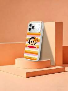 غطاء هاتف من السيليكون السائل مرخص رسميًا من Paul Frank، حماية كاملة ضد السقوط للكاميرا، نمط قرد وزهرة الزنبق متعدد الألوان بخطوط صيفية، غطاء واقي جديد متوافق مع iPhone 13/14/15/16/17 Pro Max - متعدد الألوان - مشاهدة 4