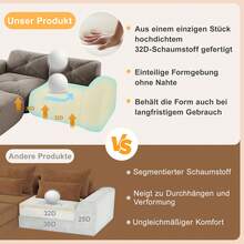 Extra Large Modular Sofa, 3 Seat Color Taupe - Taupe 3 Seat - View 8