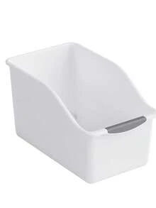 1/2pcs Plastic Multi-Function Storage Box, Curved Design, Suitable For Home Storage, Ideal For Cleaning Supplies And Household Essentials, Storage Box, Basket, Container, Help Organize Your Home. - Multicolor - View 6