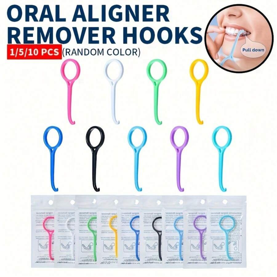 Oral Removal Tool, Dental Braces Remover, Invisible Retainer Removal Tool, Portable Oral Care Tool, Fake Braces, Teeth - Multicolor - View 1