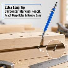 MROOFUL 2.0mm Long Nose Mechanical Pencil Set, 4 Deep Hole Marking Pencils ,Refillable Drafting Pencils For School, Office, Home, Woodworking And DIY, 3 Style Options - Multiple Styles - View 8