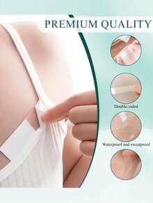 36/50pcs Double-Sided Fashion Tape, Women's Transparent Double-Sided Tape, Traceless Invisible Breast Enhancement Tape, Strong Clothing Glue Anti Drop Accessories,Fixed Stickers,Back To School,Prevent Exposure,Travel/Wedding/Teacher Halloween Gifts - Upgraded Version - View 3