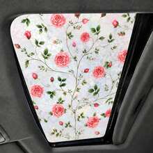3D Rainbow Effect Floral Window Privacy Film, Static Cling Stained Glass Stickers, Removable Heat Control Anti-UV Glass Cover For Living Room Bathroom Bedroom Office Kitchen Decor - Rose Glass Sticker - View 5