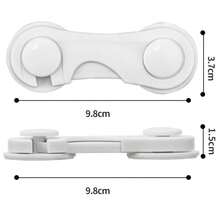 White Cabinet Door Lock - Suitable For Drawers, Cabinets, Refrigerators, Ovens, Wardrobes, Pantries - , Anti-Theft, Latch Lock - A - View 8