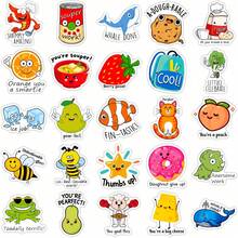 50pcs Inspirational Animal & Fruit Stickers With English Words, Suitable For Notebooks, Planners, Sticker Decoration, School Supplies, Back To School Season, Humorous & Fun Stickers - Multicolor - View 9