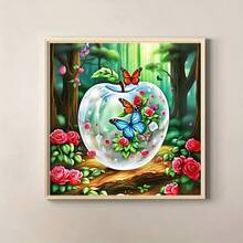 1pc - DIY Handmade 5D Diamond Painting Kit, Suitable For Adults And Beginners, Craft Supplies, Applicable For Living Room, Bedroom, Office, Wall Decor Art. - round diamond - View 5