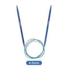 1 par de agujas de tejer circulares de aluminio anodizado azul desmontables e intercambiables + cable de conexión flexible desmontable, agujas de tejer circulares, adecuadas para bufandas, gorros, suéteres y proyectos de tejido DIY con lana - Tejer - Ver 8