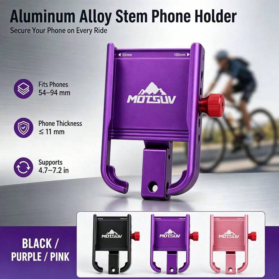 MOTSUV Folding Bike Shock-Absorbing Quick-Release Phone Mount For Cycling Navigation - Multicolor - View 1
