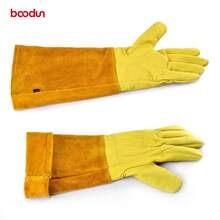 Guantes de jardin - Piel de vacuno de grado AB, color café S - Ver 3