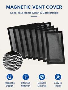 Magnetic Air Vent Cover, Strong Magnetic PVC Floor Vent Register Screen, Reusable Home Floor Vent Grille Protector - Multicolor - View 5