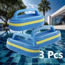 3pcs Premium Pool Cleaning Brush Set - Manual Polypropylene Handle Sponge Brush, Suitable For Cleaning Foot Sand - Multicolor - View 7