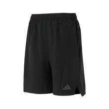 Adidas Designed For Training Workout Shorts Solid Color Logo Elastic Waist Training Shorts Men's - Black - View 4
