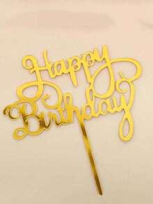 Happy Birthday Acryl Tortenaufsätze, moderne Buchstaben Tortendekoration, Geburtstagsparty Zubehör, Tortendekorationen für Kinder und Erwachsene, Geburtstags-Andenken Geschenk - Mehrfarbig - Übersicht 4
