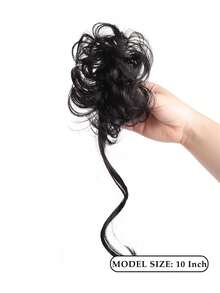 Peluca de moño de barba de dragón, coletero de moño de flores, peluca de peinado retro para mujer, moño lateral, moño alto y bajo, peluca sintética - Multicolor - Ver 3