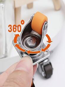 10Pcs Small Caster Wheels, Mini Swivel Caster Wheels, Low Profile Self Adhesive Plate Casters Rollers For Furniture, Kitchen Appliances, Light-Duty Projects, Planters, Tray - 10pcs Mini Universal Swivel Wheels - View 5