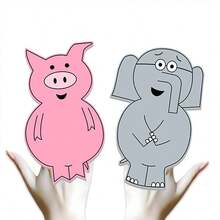 Quixorblex 4pcs Large Felt Hand Puppets, Elephant Hand Puppet, Pig Hand Puppet, Felt Storytelling Props, Montessori Teacher Supplies, Classroom Learning Teaching Aids, Interactive Role Play, Home Learning, Party Decoration - Multicolor - View 11