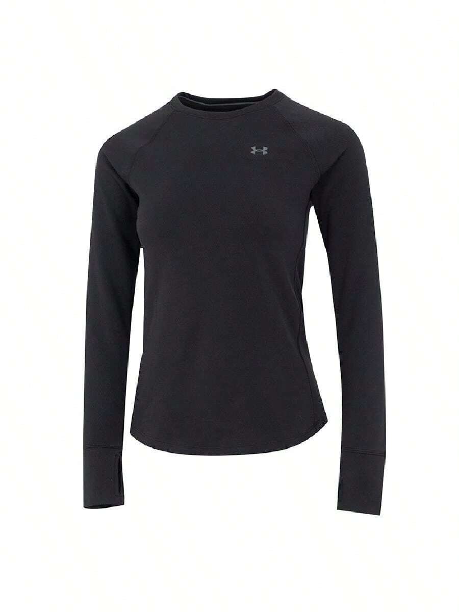 Under Armour Women's UA Base 4.0 Crew Long Sleeve T-Shirt For Daily Workout And Outdoor Sports 1353351-001 - Black - View 1